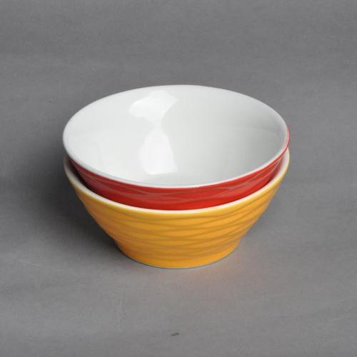 陶瓷碗 凉拌菜小碗 镁质瓷色釉碗 浮雕碗